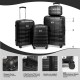 Luggage Sets ABS+PC Hardshell 4pcs  Luggage Hardside Lightweight Durable Suitcase sets Spinner Wheels Suitcase with TSA Lock (12/20/24/28),black