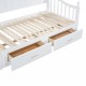 Wooden Twin Size Daybed with Twin Size Trundle, Extendable Daybed with Two Storage Drawers,White(Expected Arrival Time:9.12)