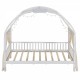 Twin Size Bed With Arched Roof and 2 Drawers, White