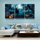 3 pcs Halloween Wall Decor Wall Art with Lights Halloween Decorations with Spooky  Pumpkins for Party Living Room Decorative Wall Art 2840inch-Thickness 1.5inch