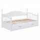 Wooden Twin Size Daybed with Twin Size Trundle, Extendable Daybed with Two Storage Drawers,White(Expected Arrival Time:9.12)