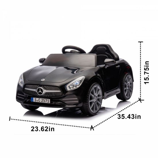 Licensed Mercedes-Benz CLS 350,12V Kids Ride On Toy Car w/Parents Control,2wd,Four-wheel suspension,Music,Bluetooth,LED Light,USB,Power display,Volume adjustment,Speeds 1.24-3.11MPH for Kids Aged 2-4.