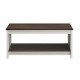 Coffee table, farmhouse coffee table with storage space, rural wooden cocktail table, rectangular coffee table, suitable for living room, semi open storage compartment,