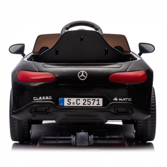 Licensed Mercedes-Benz CLS 350,12V Kids Ride On Toy Car w/Parents Control,2wd,Four-wheel suspension,Music,Bluetooth,LED Light,USB,Power display,Volume adjustment,Speeds 1.24-3.11MPH for Kids Aged 2-4.