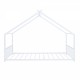 Full Size Metal House Bed, White