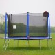 15FT Trampoline with Basketball Hoop Inflator and Ladder(Inner Safety Enclosure) Blue