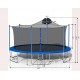 14FT Trampoline for Adults & Kids with Basketball Hoop, Outdoor Trampolines w/Ladder and Safety Enclosure Net for Kids and Adults