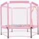 55'' Toddlers Trampoline with Safety Enclosure Net and Balls, Indoor Outdoor Mini Trampoline for Kids