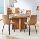 5 Piece Round Dining Table Set, Modern Round Table and 4 Upholstered Chairs for Dining Room, Kitchen Room, Living Room, Easy Assembly