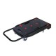 Capacity Black Plastic Steel Body Foldable Platform Trolley Push Hand Cart Black-1pc