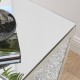 Inverted triangular mirror square table, crystal diamond inlaid coffee table, silver glass side table suitable for corridors, living rooms, corners, bedrooms, sofas