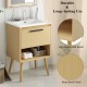 24 Inch  Bathroom Vanity with Sink Combo, Multi-functional Bathroom Cabinet with Drawer,  MDF Board, Natural