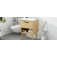 24 Inch  Bathroom Vanity with Sink Combo, Multi-functional Bathroom Cabinet with Drawer,  MDF Board, Natural