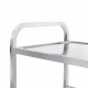 3-Tier Stainless Steel Cart, Serving Cart with Wheels, Restaurant, Household, Service Trolley, 360°Rotation Storage Cart with Locking Wheels 37.4 * 19.2 * 36.6'' L*W*H Rolling Kitchen Food Cart