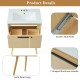 24 Inch  Bathroom Vanity with Sink Combo, Multi-functional Bathroom Cabinet with Drawer,  MDF Board, Natural