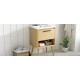 24 Inch  Bathroom Vanity with Sink Combo, Multi-functional Bathroom Cabinet with Drawer,  MDF Board, Natural