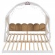 Twin Size Extended Bed With Arched Roof and Trundle, White