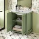 30 Inch Bathroom Vanity with Resin Sink, Freestanding Bathroom Vanity Set with Hidden Drawer, Storage Cabinet for Bathroom, Solid Wood Frame Bathroom Cabinet