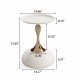 Luxury Design Iron End Table, Minimalist Round Side Table for Small Space