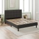 Upholstered Platform Bed Square Stitch - King