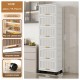 15.75 Inch  Side Wide 6-Layers Flip Open Storage Box With Wheels, Movable Storage Cabinet, Kitchen Shelf, Movable Storage Island, Home Organization, Wardrobe Storage Box