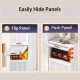 15.75 Inch  Side Wide 6-Layers Flip Open Storage Box With Wheels, Movable Storage Cabinet, Kitchen Shelf, Movable Storage Island, Home Organization, Wardrobe Storage Box