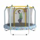 55-inch Trampoline for Kids Indoor & Outdoor Small Toddler Trampoline with Basketball Hoop