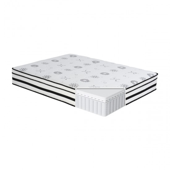 12-inch Queen Mattress Highly Breathable Quilted Cover Hybrid Mattress, White, Plush Foam Mattress in a Box, Luxury Comfort Mattress