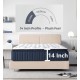 QUEEN SIZE- Opulence 14 Inch  Plush Pillow-Top Memory Foam Edge Support Pocket Spring Premium Hybrid Mattress