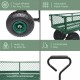 3 cu. ft. 300 lbs. Capacity Removable Sides Metal Steel Mesh Heavy Duty Utility Wagon Outdoor Garden Cart in Green