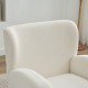 Mirod Modern Wing back Lounge Chair - Stylish Design, Soft Fabric, Solid Wood Legs, Easy Assembly, Durable Frame