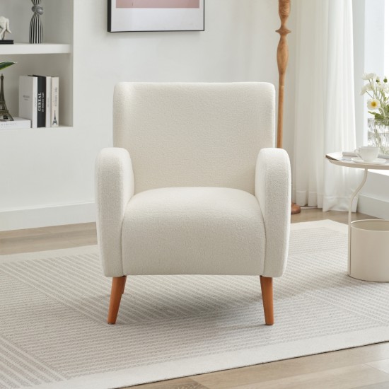 Mirod Modern Wing back Lounge Chair - Stylish Design, Soft Fabric, Solid Wood Legs, Easy Assembly, Durable Frame