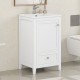 20 Inch  Bathroom Vanity with Sink, Bathroom Cabinet with Soft Closing Door, Storage Rack and A Drawer, White