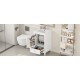 20 Inch  Bathroom Vanity with Sink, Bathroom Cabinet with Soft Closing Door, Storage Rack and A Drawer, White