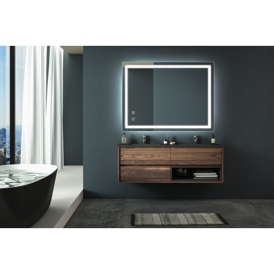 32x24inch Bathroom Led Classy Vanity Mirror with focused backplane,High Lumen,Dimmable Touch,Wall Switch Control, Anti-Fog ,CRI 95 Adjustable 3000K-4500K-6000K ,IP54 Waterproof  Vertical & Horizontal