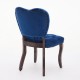 French Vintage Tufted Upholstered Fabric Dining Chair,Set of 2,Blue,SW1869BL