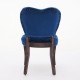 French Vintage Tufted Upholstered Fabric Dining Chair,Set of 2,Blue,SW1869BL