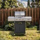 Propane Grill 3 Burner Barbecue Grill Stainless Steel Gas Grill with Side Burner and Cover for Outdoor BBQ, Camping