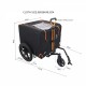 Foldable Pet Jogging Stroller Dog Carriers Bicycle Trailer Pet Dog Cat Bike Trailer Orange and Black - Ideal for Small Pets