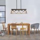 (Same as W134067497/L1002) 5-Light Farmhouse Chandeliers For Dining Room Oak(No Bulbs)