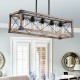 (Same as W1340P155967/L1011-G) 5-Light Retro Farmhouse Chandelier For Kitchen, Living room, Dining room Walnut(No Bulbs)