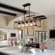 (Same as W1340P155967/L1011-G) 5-Light Retro Farmhouse Chandelier For Kitchen, Living room, Dining room Walnut(No Bulbs)