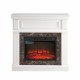 Electric Fireplace with Mantel,fireplace mantel surround with 23 Inch  Fireplace Insert, Adjustable Flame, Remote Control-White,41.34 Inch W*14 Inch D*40 Inch H