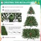 7ft Artificial Christmas Tree, Premium Unlit Hinged Spruce Full Tree with 2231 Branch Tips, Metal Stand, Hinged Structure, Easy Assembly Festival Celebration Xmas Tree for Home, Office, Party