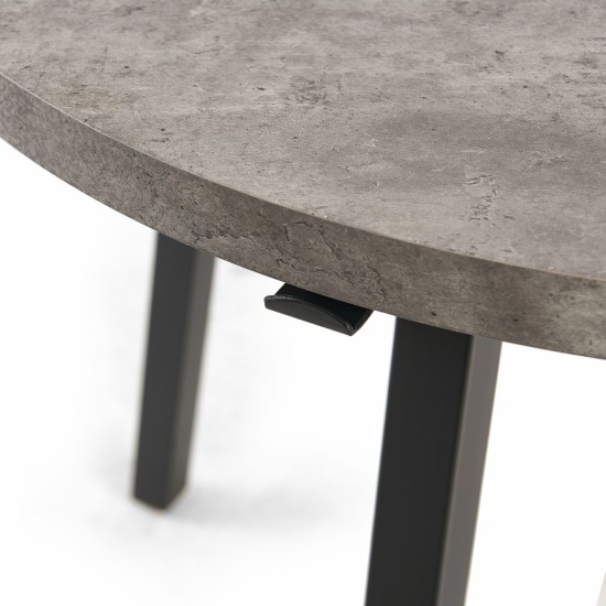 Grey Round Dining Table, Mid Century Modern Round Dining Table,Dinning Table for Kitchen