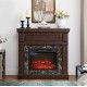 Electric Fireplace with Mantel,fireplace mantel surround with 23 Inch  Fireplace Insert, Adjustable Flame, Remote Control, Cherry,41.34 Inch W*14 Inch D*40 Inch H