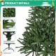 4.5 Ft Artificial Christmas Tree, Premium Hinged Spruce Tree with Metal Stand, 663 Tips Full Xmas Tree for Holiday Indoor Decor, Easy Assembly