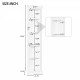 83.4 Inch Tall Modern Corner Shelf,5 Tier Corner Bookcase, Storage Standing Shelf Unit, Open Corner Plant Display Stand for Small Space for Living Room,Wall Corner, Home Office,White