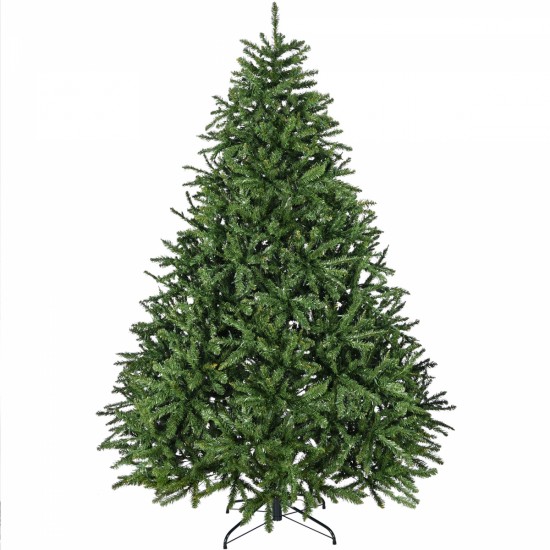 7ft Pre-Lit Artificial Holiday Christmas Tree for Home, Office,Party Decoration w/700 Warm White Lights, 2231 Branch Tips, Easy Assembly, Metal Hinges & Foldable Base