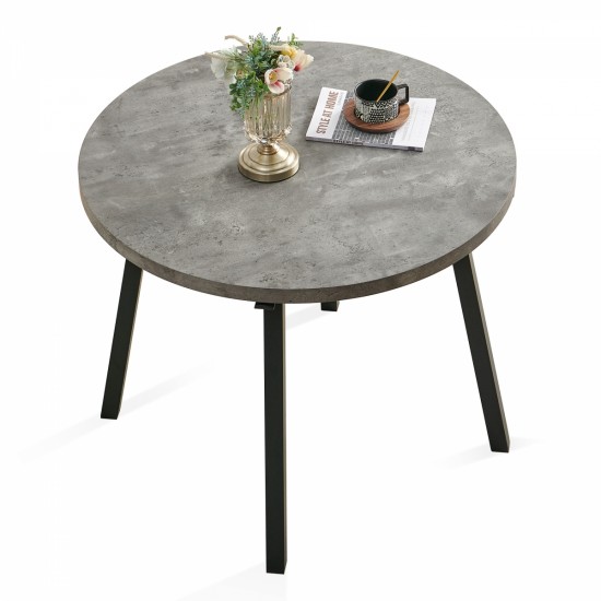 Grey Round Dining Table, Mid Century Modern Round Dining Table,Dinning Table for Kitchen